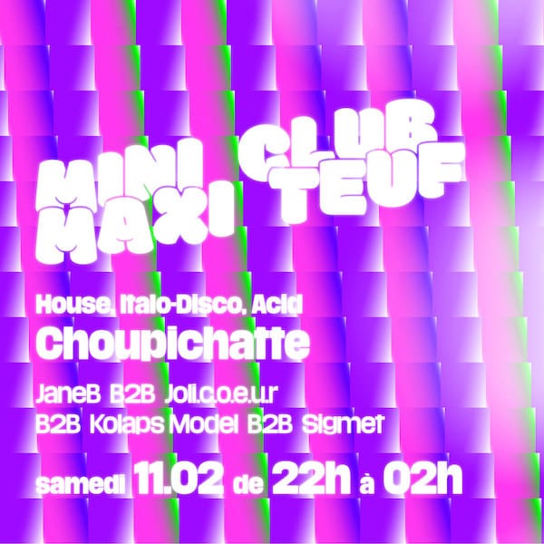 Miniclub samedi 11 février 2023 avec Choupichatte,